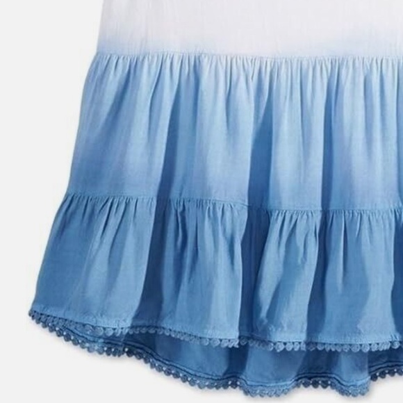 White and blue tie dye like blouse - Picture 7 of 7